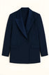 Giacca oversize doppio petto con rever e collo in raso a tono Unica by Dorabella