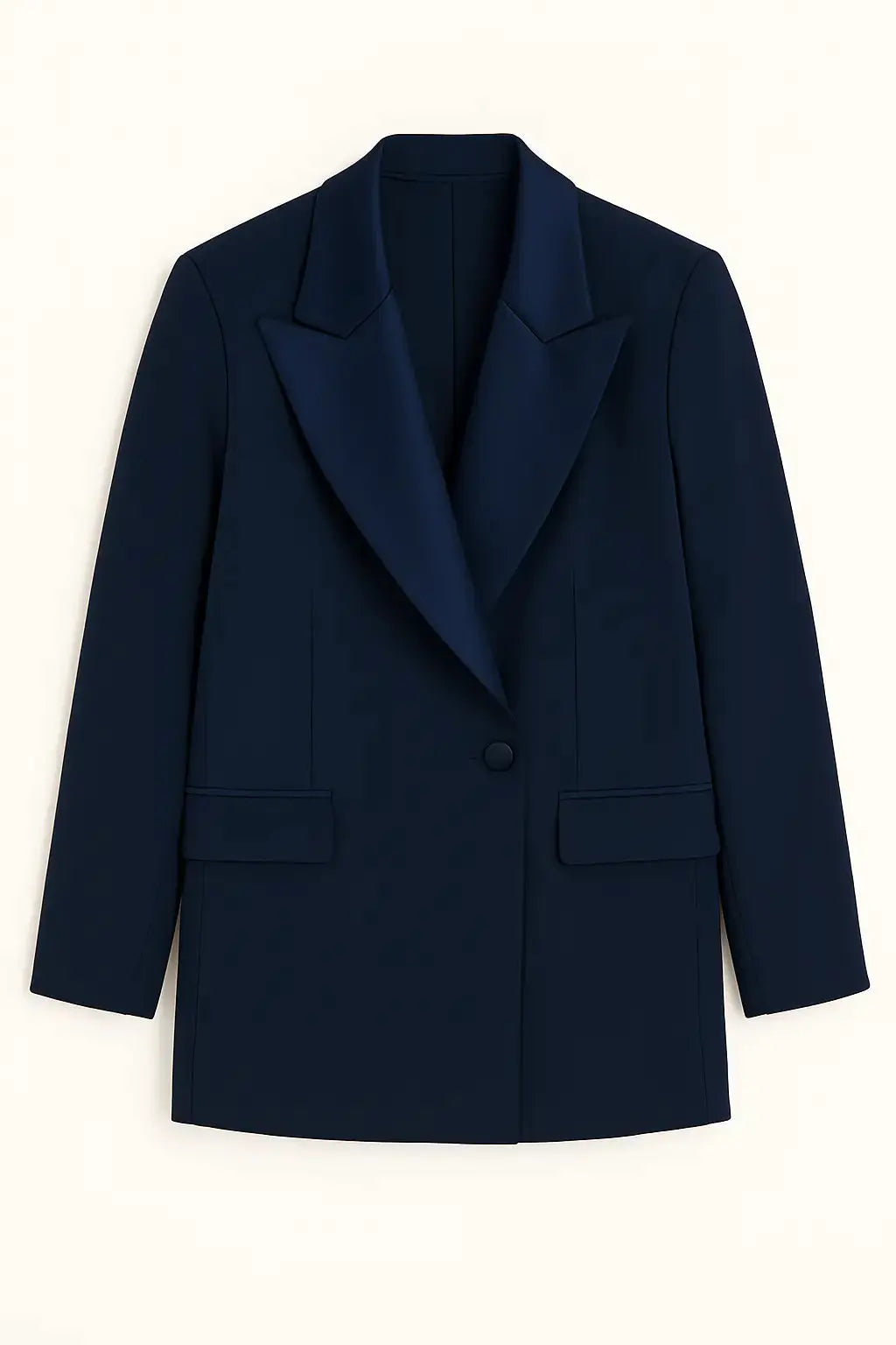 Giacca oversize doppio petto con rever e collo in raso a tono Unica by Dorabella