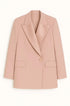 Giacca oversize doppio petto con rever e collo in raso a tono Unica by Dorabella