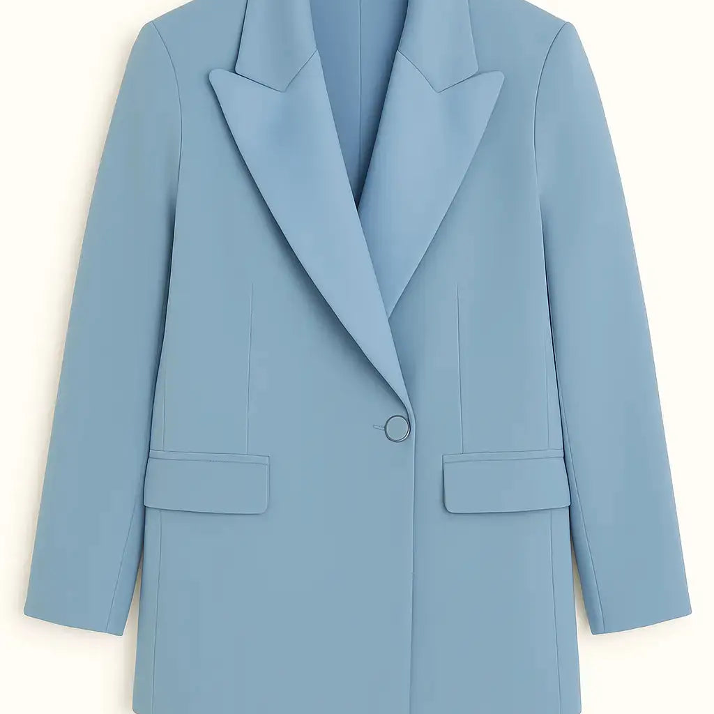 Giacca oversize doppio petto con rever e collo in raso a tono Unica by Dorabella