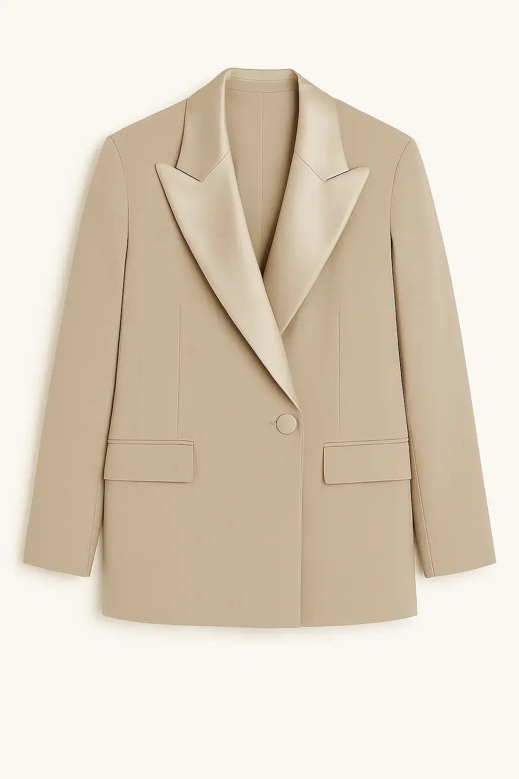 Giacca oversize doppio petto con rever e collo in raso a tono Unica by Dorabella