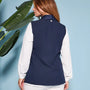 Gilet in crêpe tinta unita con collo sciallato BLU DORABELLA