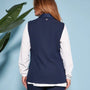 Gilet in crêpe tinta unita con collo sciallato BLU DORABELLA