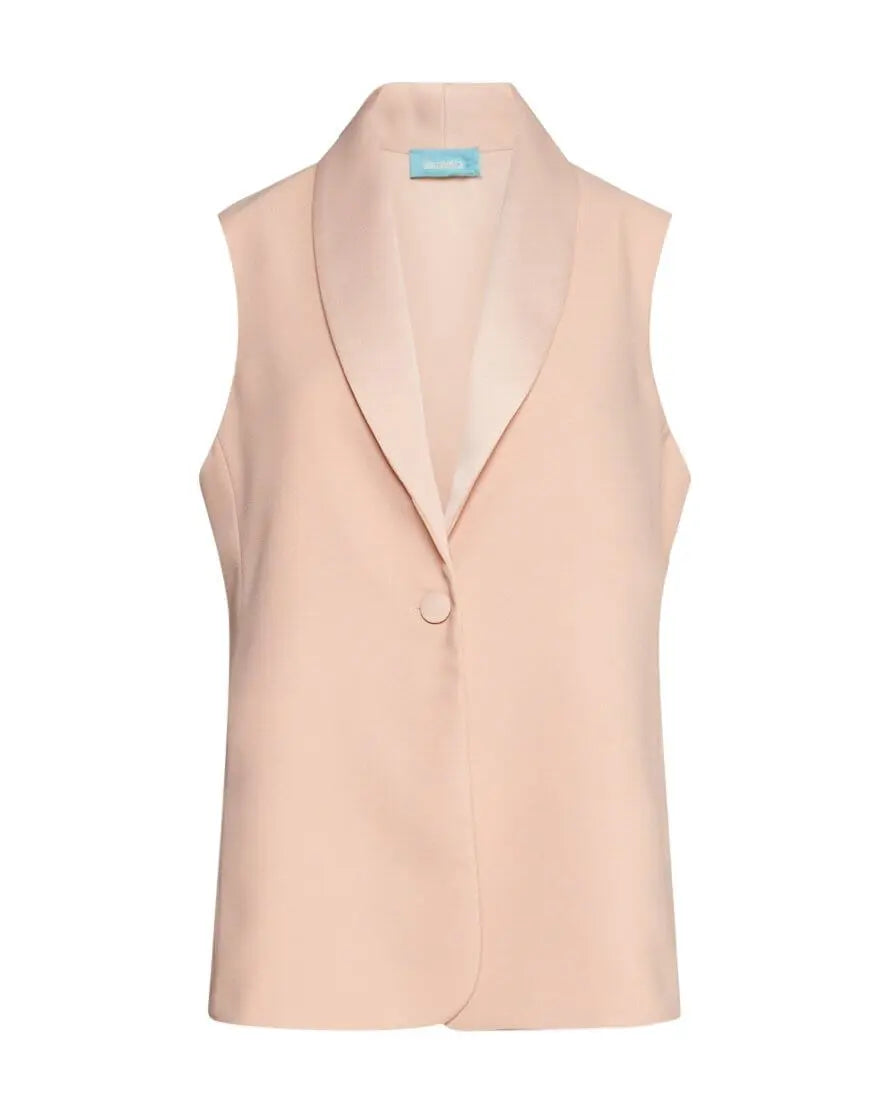 Gilet in crêpe tinta unita con collo sciallato CIPRIA DORABELLA