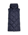 Gilet trapuntato in nylon tinta unita con cappuccio BLU DORABELLA