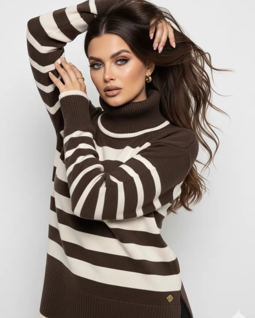 Girocollo a righe con collo staccabile DORABELLA