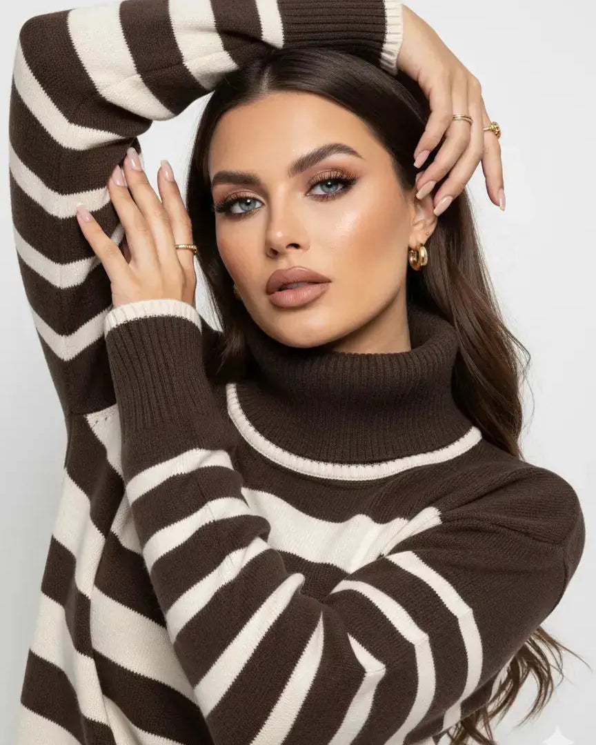 Girocollo a righe con collo staccabile DORABELLA