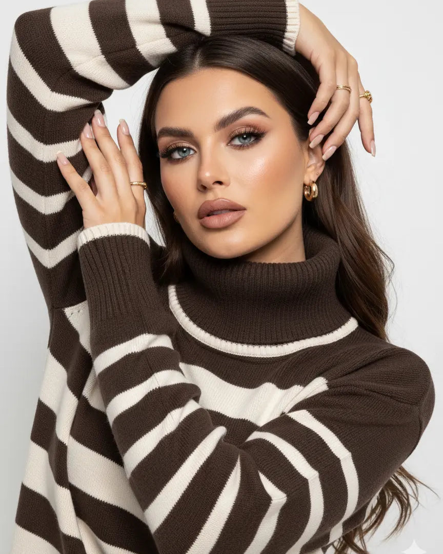 Girocollo a righe con collo staccabile DORABELLA