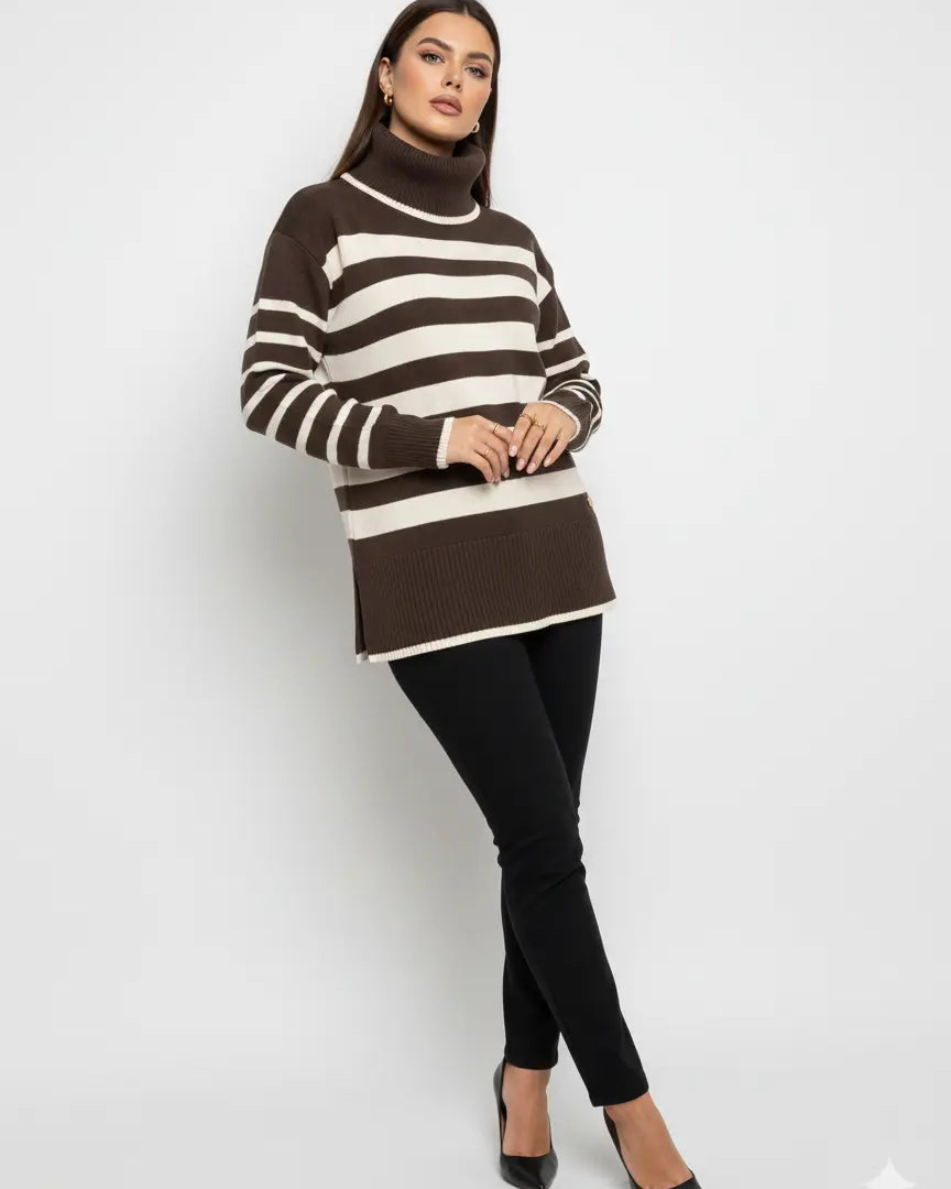 Girocollo a righe con collo staccabile DORABELLA