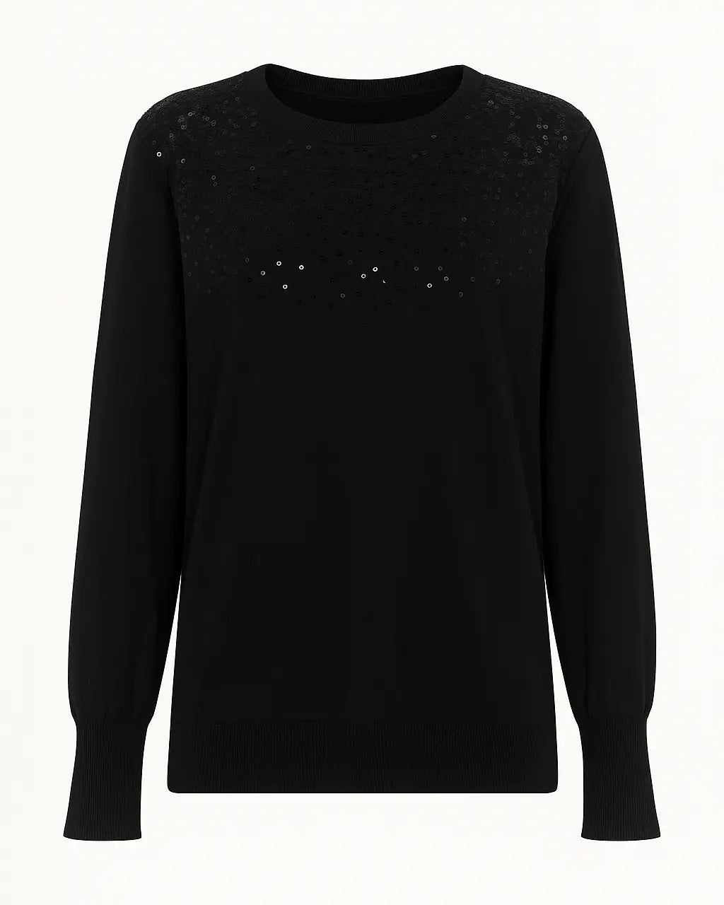 Girocollo con applicazione di paillettes DORABELLA