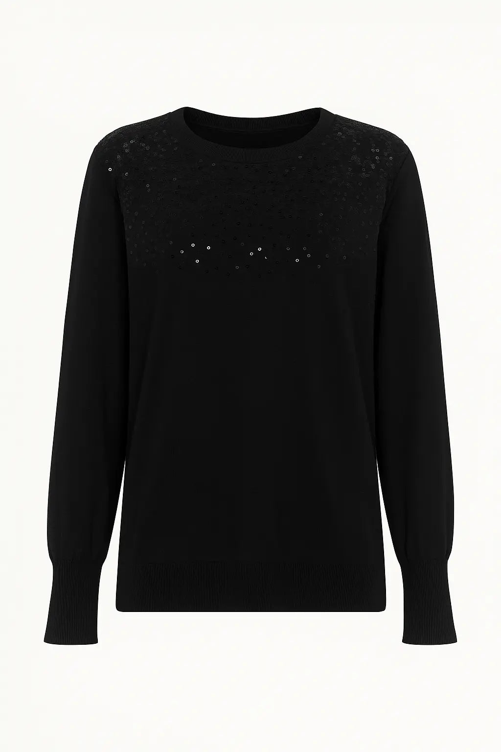 Girocollo con applicazione di paillettes DORABELLA