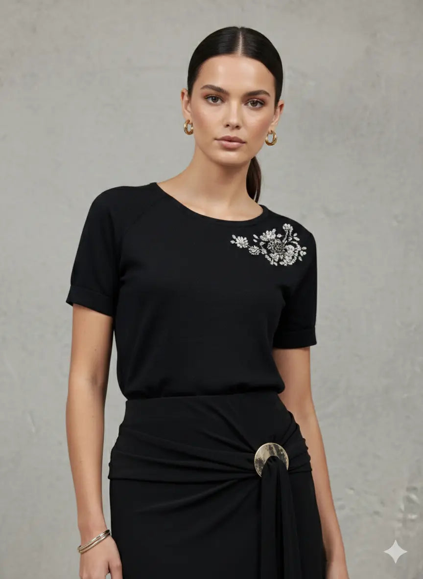 Girocollo con applicazioni DORABELLA