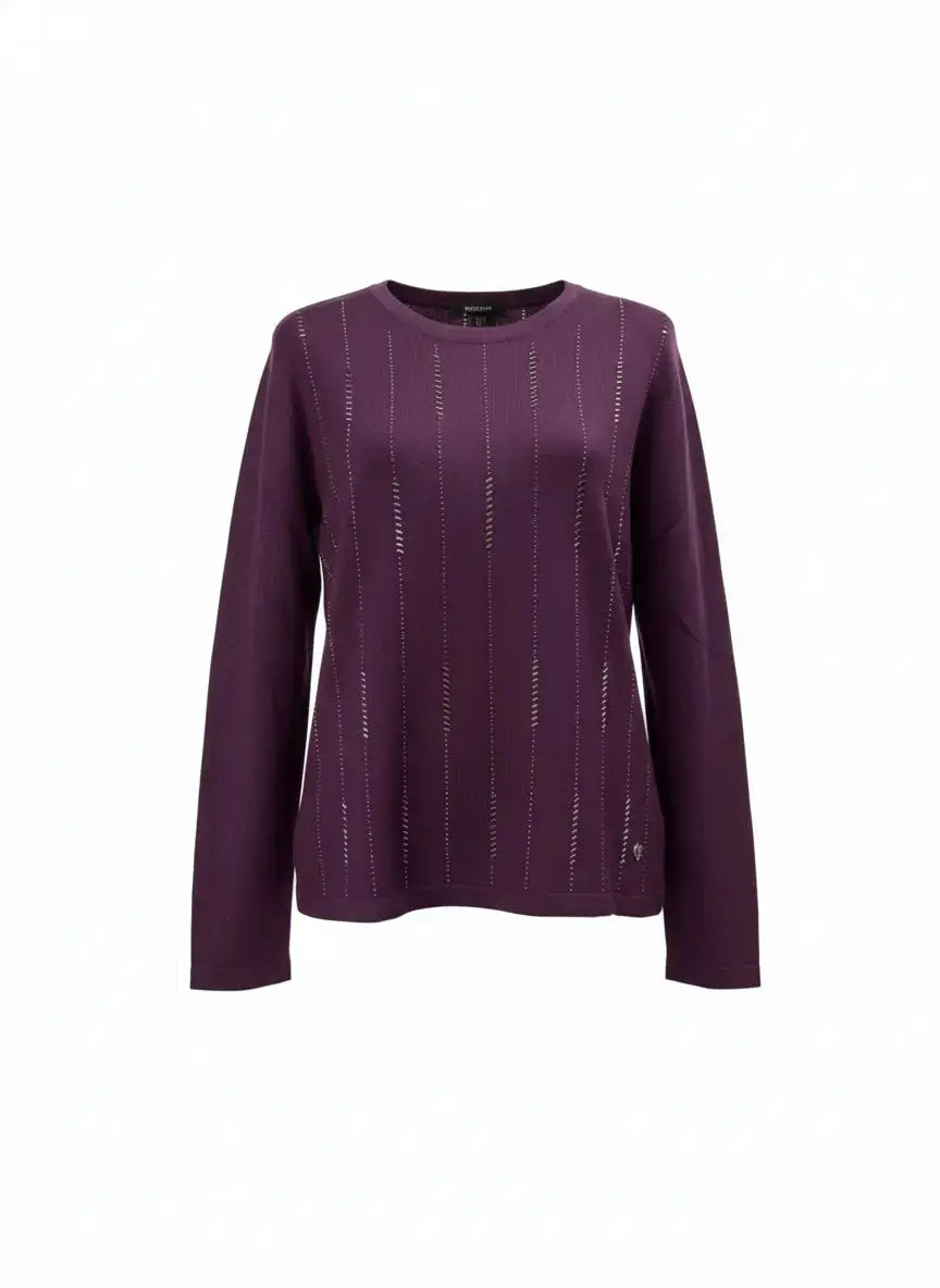 Girocollo con applicazioni DORABELLA PIU' 3XL (49) / Malva