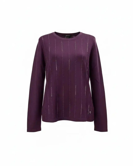 Girocollo con applicazioni DORABELLA PIU' 3XL (49) / Malva