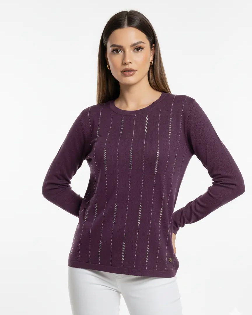 Girocollo con applicazioni DORABELLA PIU'