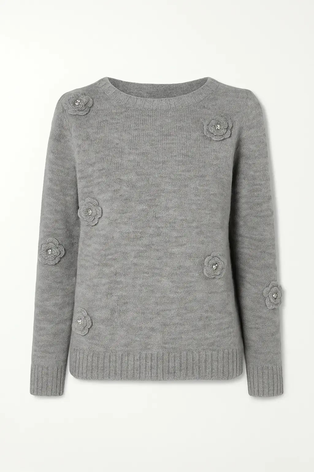 Girocollo con applicazioni fiori DORABELLA
