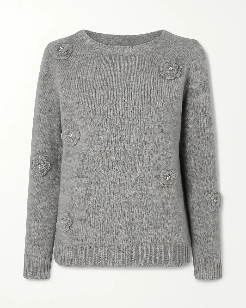 Girocollo con applicazioni fiori DORABELLA