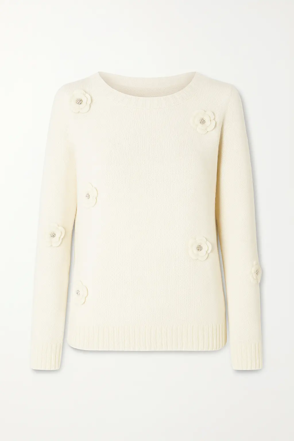 Girocollo con applicazioni fiori DORABELLA