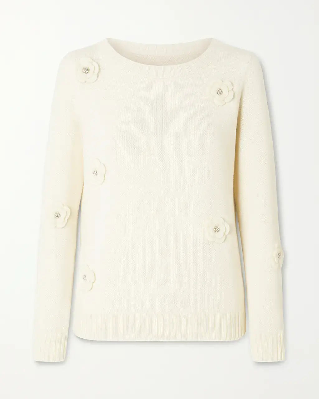 Girocollo con applicazioni fiori DORABELLA