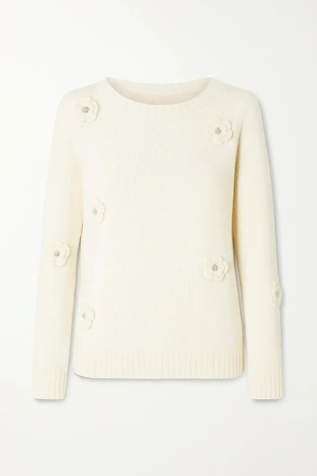 Girocollo con applicazioni fiori DORABELLA