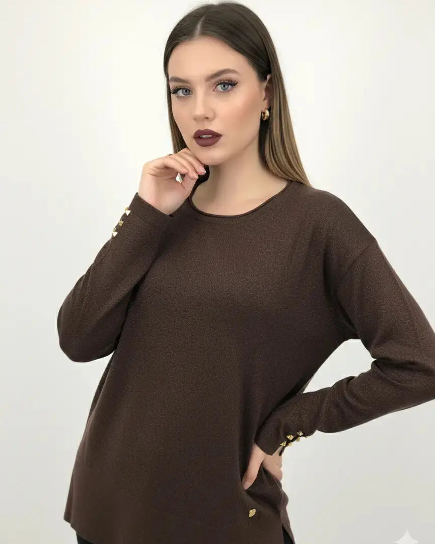 Girocollo in lurex con borchie DORABELLA PIU'