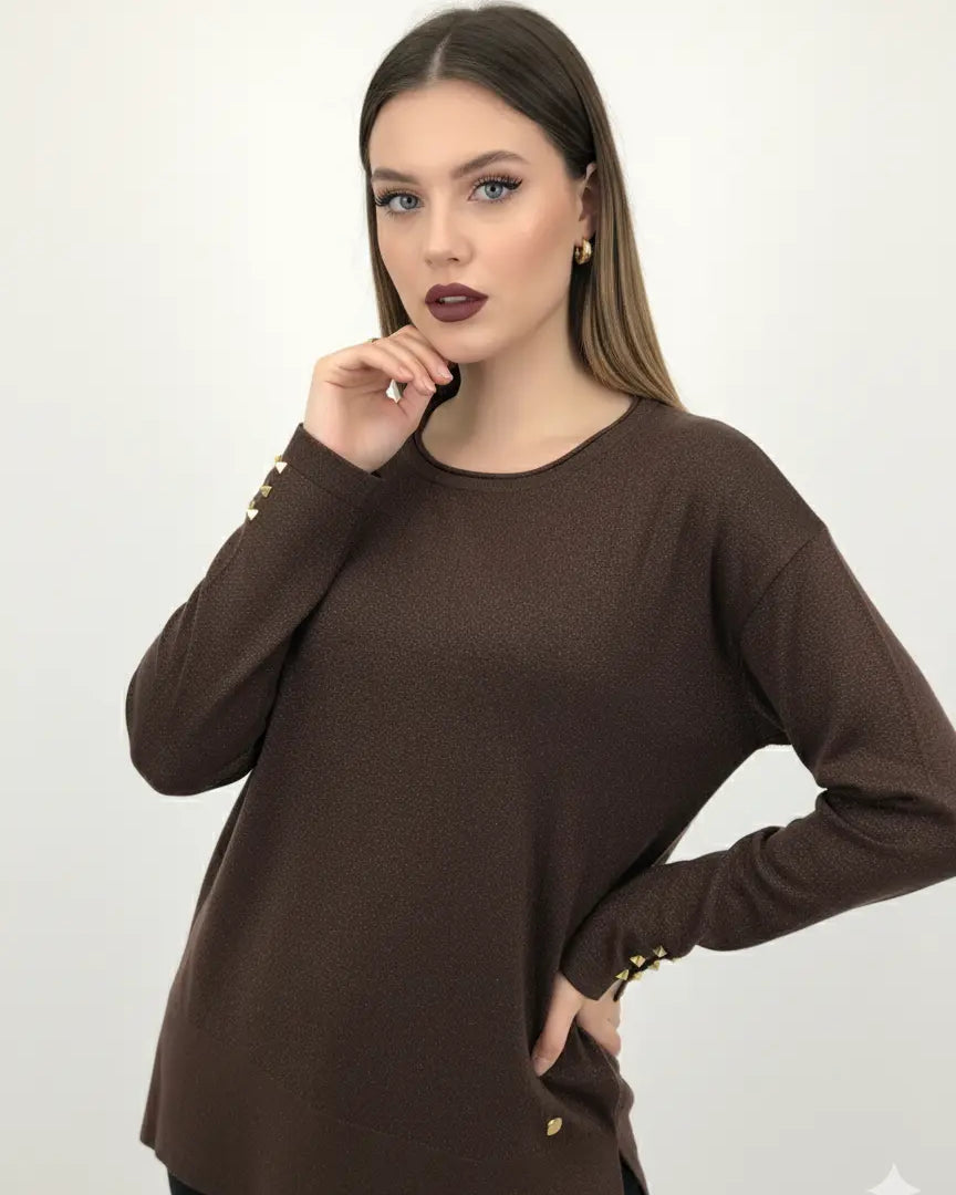 Girocollo in lurex con borchie DORABELLA PIU'