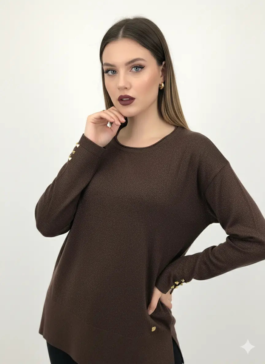 Girocollo in lurex con borchie DORABELLA PIU'