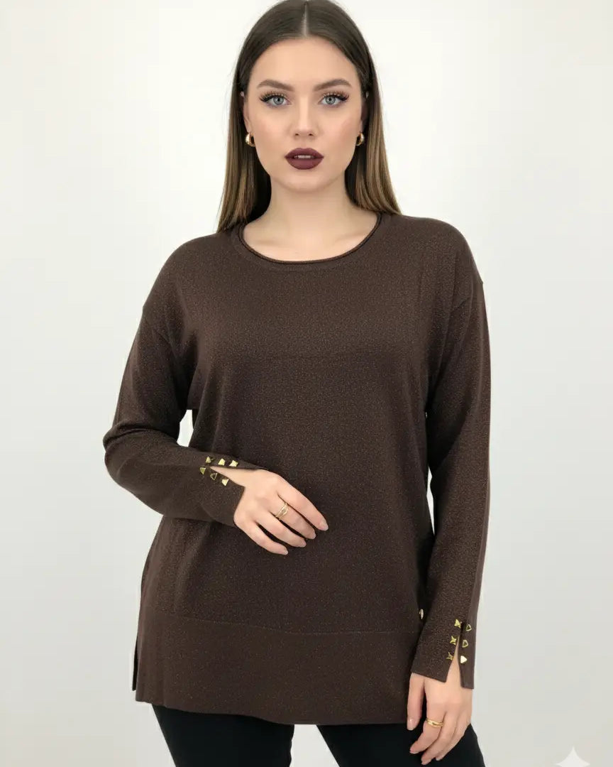 Girocollo in lurex con borchie DORABELLA PIU'