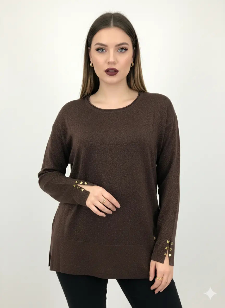 Girocollo in lurex con borchie DORABELLA PIU'