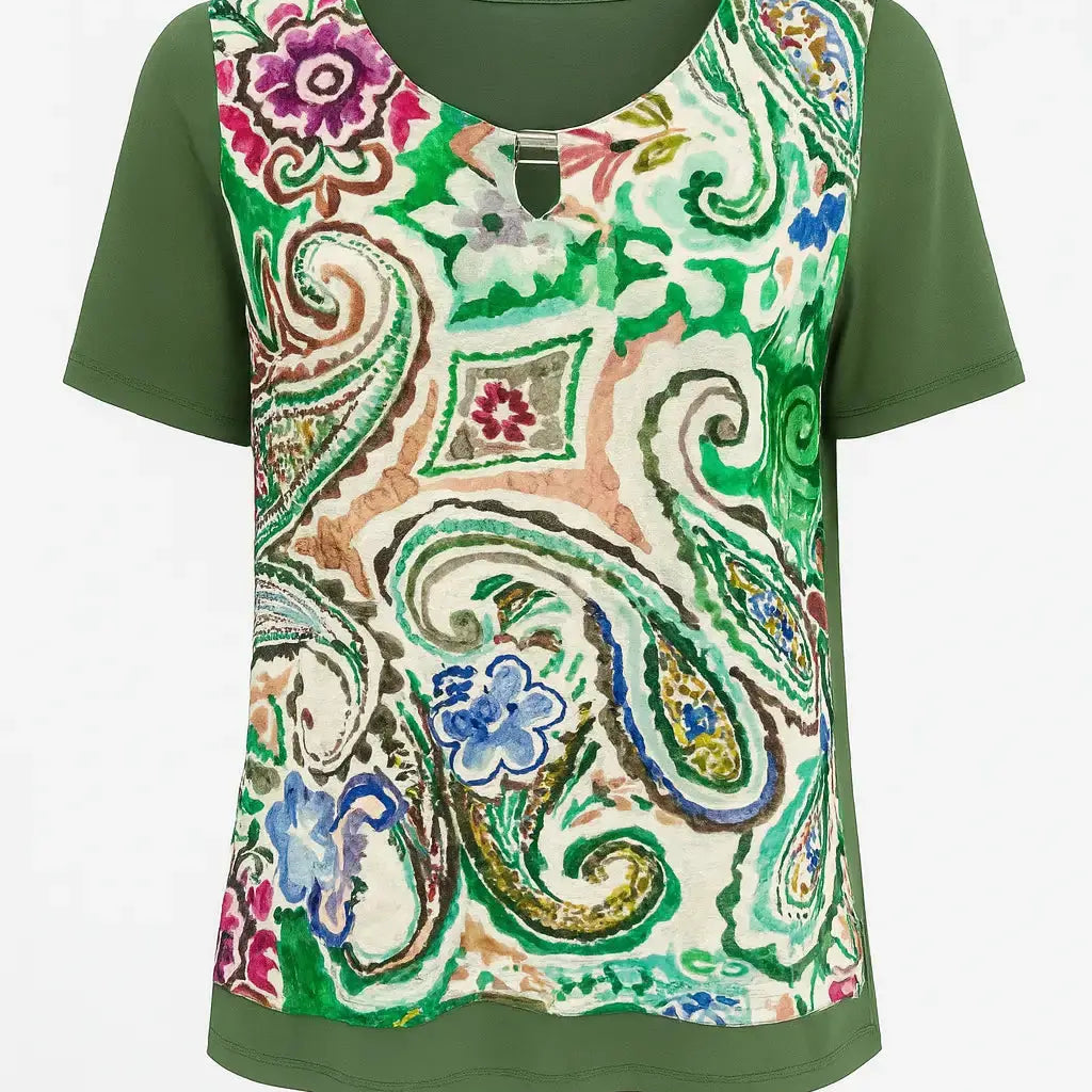 Girocollo mezza manica con goccia frontale DORABELLA