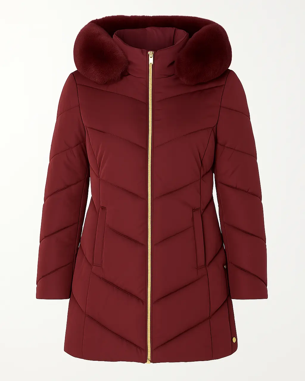 Giubbino 3/4 con cappuccio DORABELLA XXL / Bordeaux