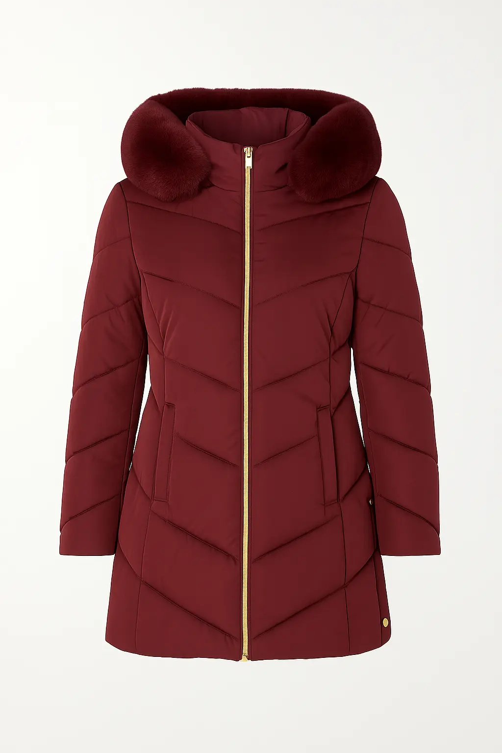 Giubbino 3/4 con cappuccio DORABELLA XXL / Bordeaux