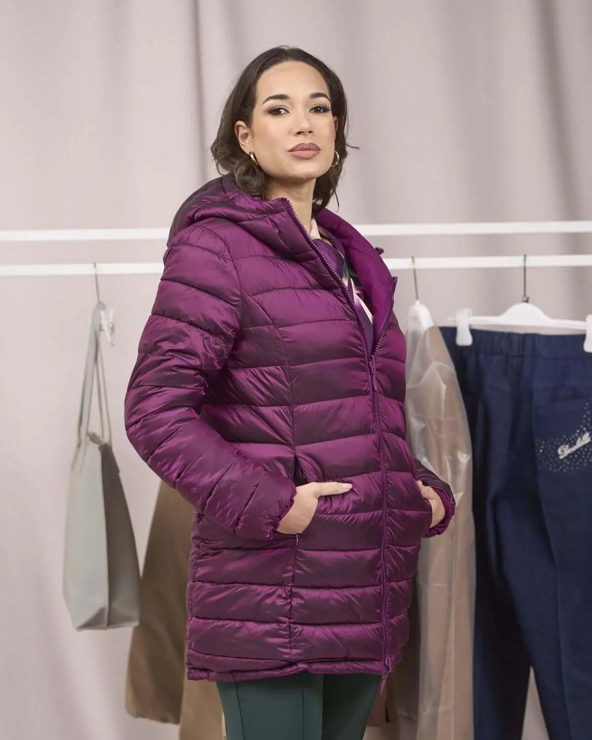 Giubbino con cappuccio e zip ORCHIDEA DORABELLA