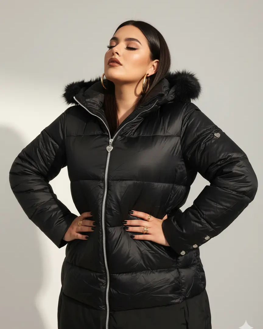 Giubbino con pelliccia al cappuccio DORABELLA PIU'