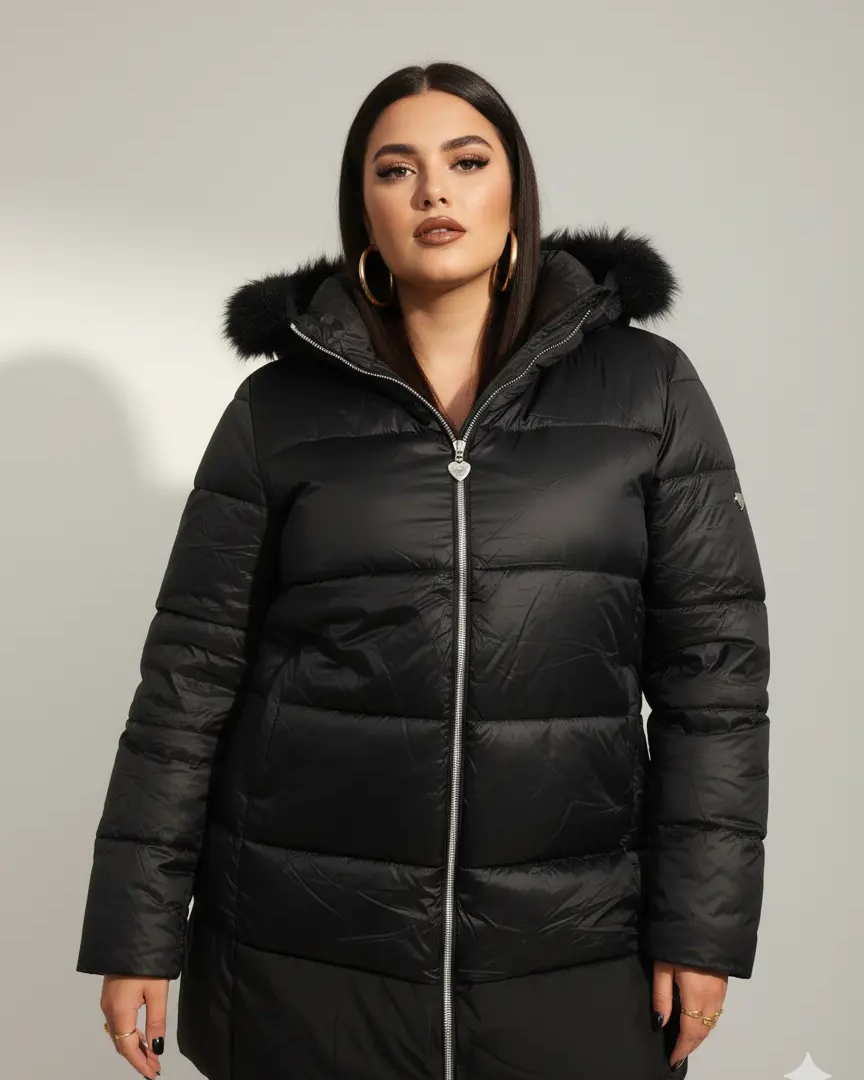 Giubbino con pelliccia al cappuccio DORABELLA PIU'