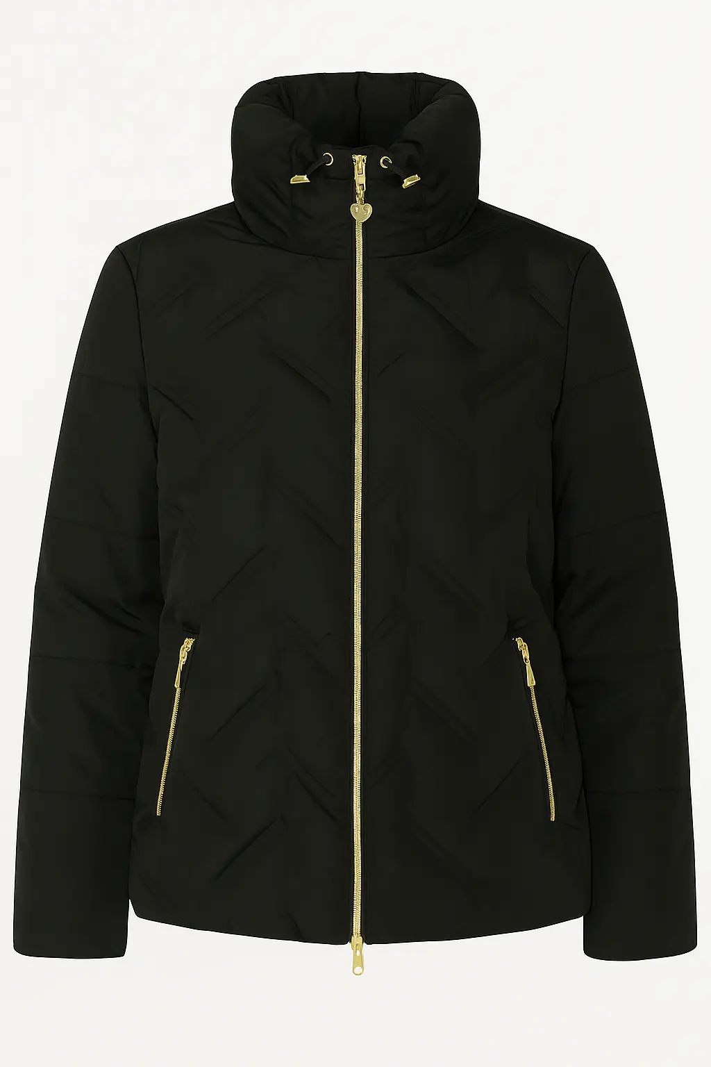 Giubbino corto con interno animalier DORABELLA XXL / Nero