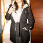 Giubbotto imbottito con cappuccio in nylon NERO DORABELLA