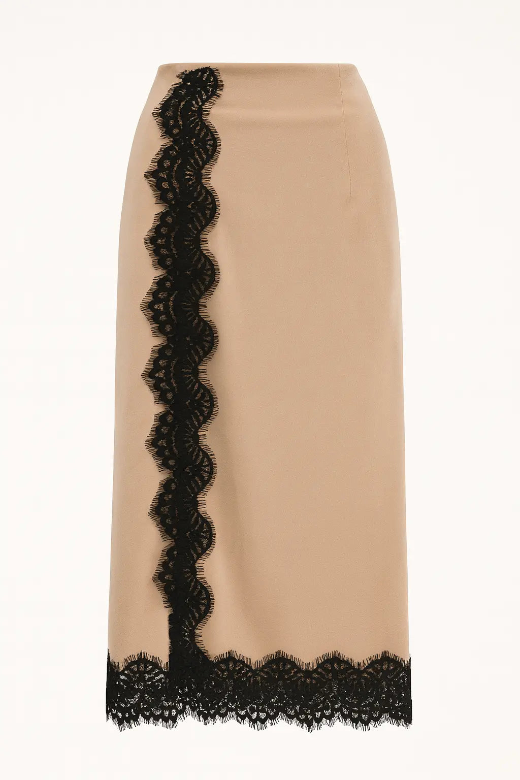 Gonna Midi con Dettagli in Pizzo IRONICA Taglia unica (44/46 o M/L) / cammello