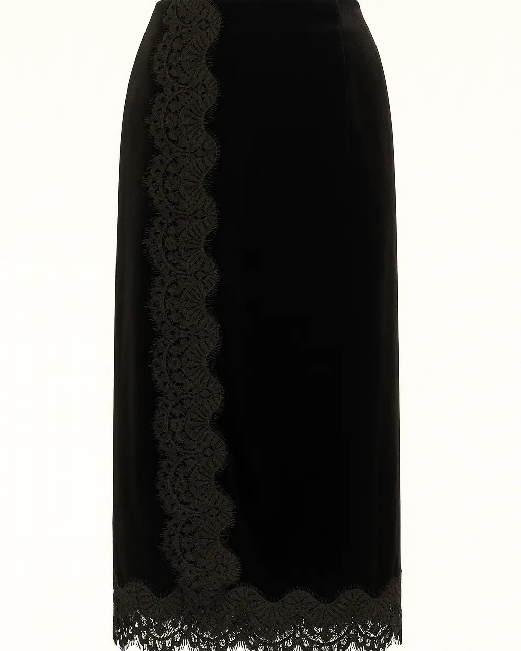 Gonna Midi con Dettagli in Pizzo IRONICA Taglia unica (44/46 o M/L) / Nero