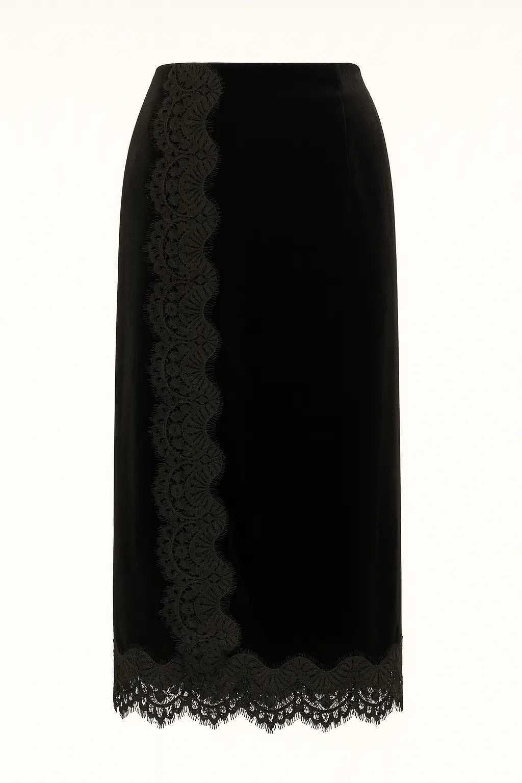 Gonna Midi con Dettagli in Pizzo IRONICA Taglia unica (44/46 o M/L) / Nero