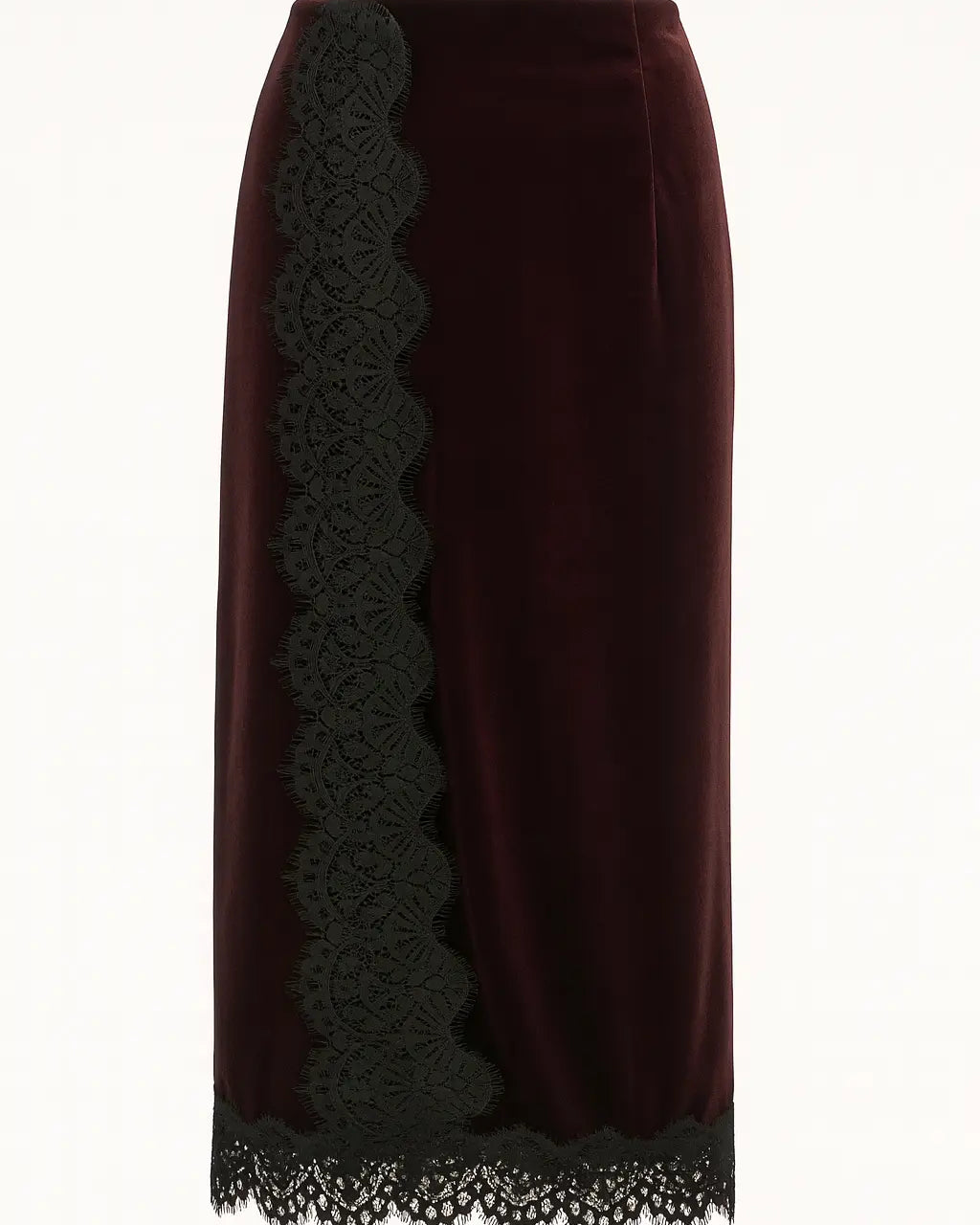 Gonna Midi con Dettagli in Pizzo IRONICA Taglia unica (44/46 o M/L) / Moro