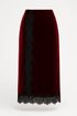 Gonna Midi con Dettagli in Pizzo IRONICA Taglia unica (44/46 o M/L) / Bordeaux