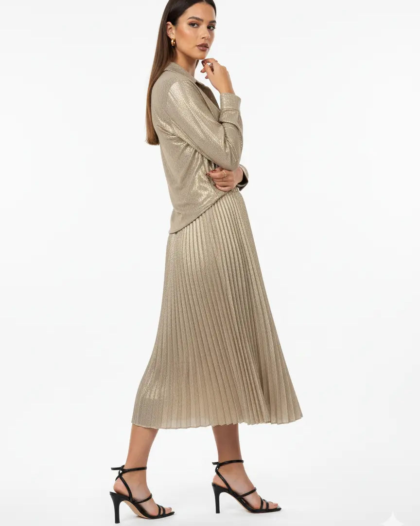 Gonna Plissé Metallizzata IRONICA