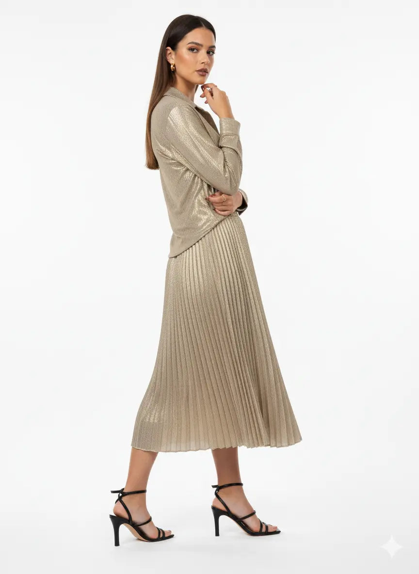 Gonna Plissé Metallizzata IRONICA
