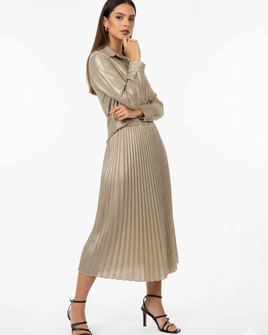 Gonna Plissé Metallizzata IRONICA