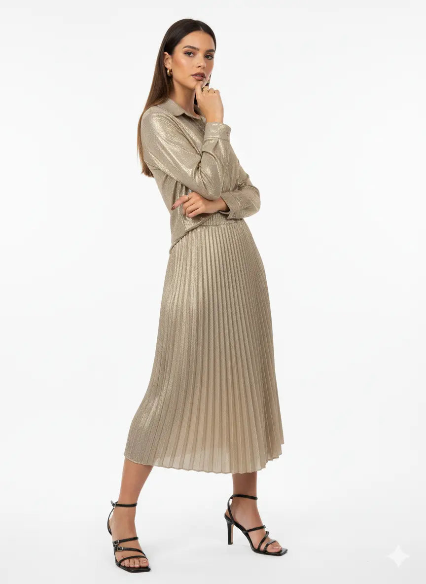 Gonna Plissé Metallizzata IRONICA