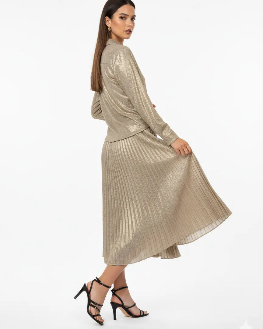 Gonna Plissé Metallizzata IRONICA