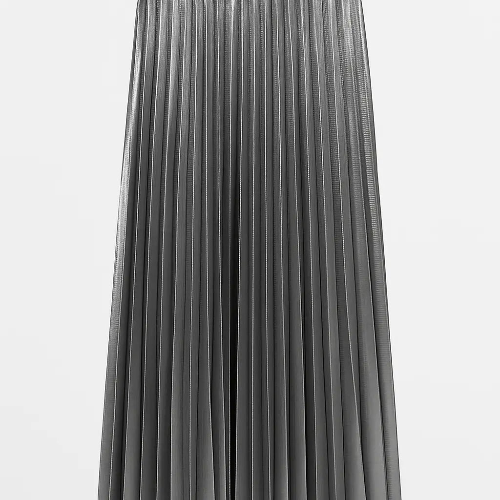 Gonna Plissé Metallizzata IRONICA Taglia unica (44/46 o M/L) / Nero