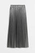 Gonna Plissé Metallizzata IRONICA Taglia unica (44/46 o M/L) / Nero
