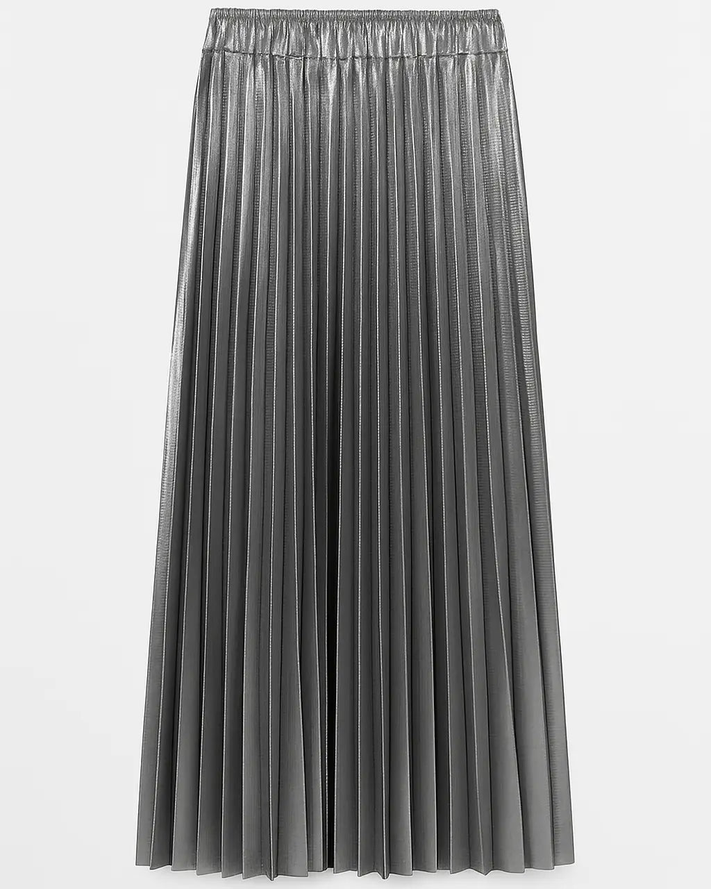 Gonna Plissé Metallizzata IRONICA Taglia unica (44/46 o M/L) / Nero